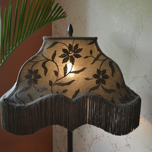 Lampshade/soil lampshade/table lampshade/fabric lampshade/floor lampshade/embroidered shade/vintage lampshade/ceiling shade/retro lampshade image 1