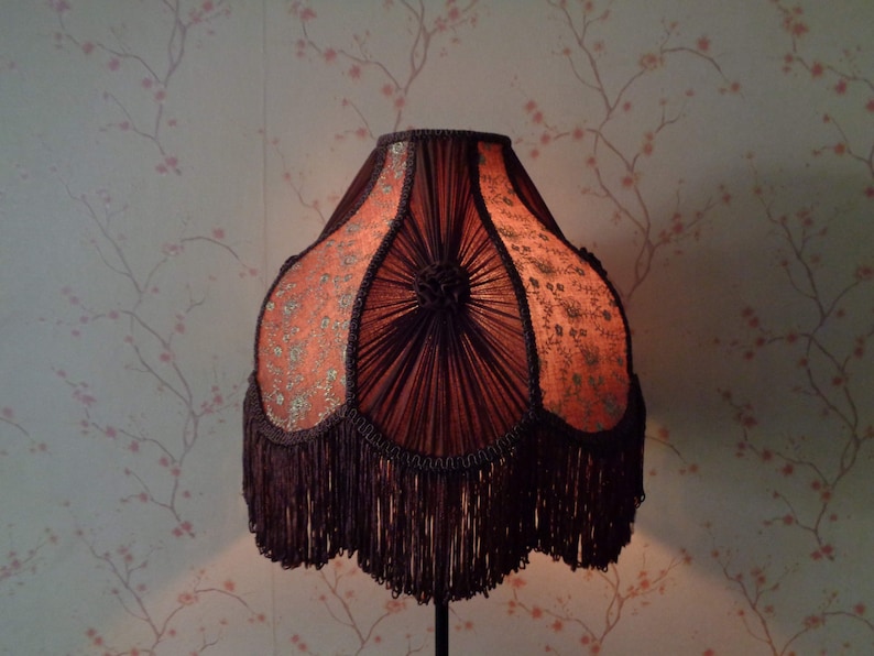 lampshade brown lampshade fabric lampshade table lamp floor lampshade silk lampshade ceiling lampshade pleated lampshade retro lampshade image 1