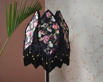 lampshade black lampshade fringe lampshade victorian lampshade/table lamp/floor lampshade/ceiling lampshade/printed lampshade/silk lampshade