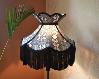 Lampshade black white bedside lampshade/table lampshade/floor lampshade/ceiling lampshade/victorian lampshade/designer lampshade/lampshade