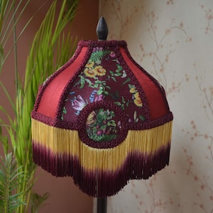 lampshade red secret garden table lampshade/bedside lampshade/floor lampshade/ceiling lampshade/printed shade/silk lampshade/pendant shade