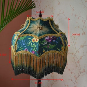 lampshade/secret garden shade/fabric lampshade/table lamp/floor lampshade/ceiling lampshade/printed lampshade/silk lampshade/retro lampshade image 4