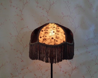 lampshade/table lampshade/designer lamp/bedroom lamp/victorian lamp/embroidered net shade/handcrafted lamp/handmade lamp/ chiffon lampshade