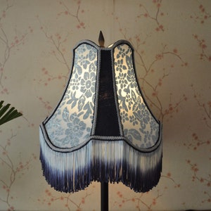 lampshade blue lampshade table lampshade/fabric lampshade/floor lampshade/velvet shade/vintage lampshade/ceiling lampshade/retro lampshade