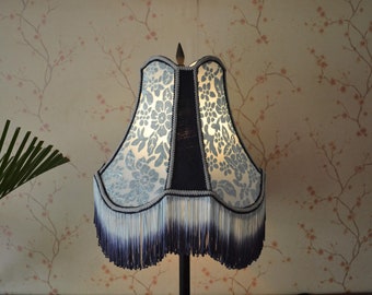 lampshade/blue lampshade/table lampshade/fabric lampshade/floor lampshade/velvet shade/vintage lampshade/ceiling lampshade/retro lampshade