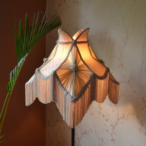 lampshade/beige lampshade/table lampshade/floor lampshade/silk shade/vintage lampshade/fabric lampshade/ceiling lampshade/retro lampshade