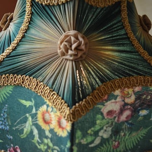 lampshade/secret garden shade/fabric lampshade/table lamp/floor lampshade/ceiling lampshade/printed lampshade/silk lampshade/retro lampshade image 3