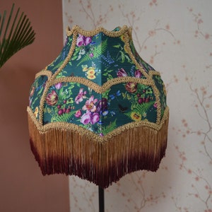 lampshade secret garden printed lampshade/fabric lampshade/table lampshade/floor lampshade/ceiling lampshade/printed lampshade/retro lamp