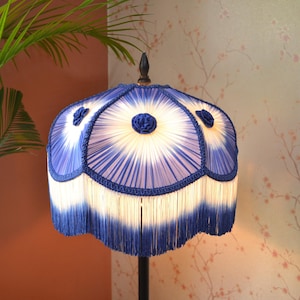 Lampshade Blue White Lampshade Table Lampshade Floor Lampshade Ceiling Lampshade Victorian lampshade/designer lampshade/retro lampshade