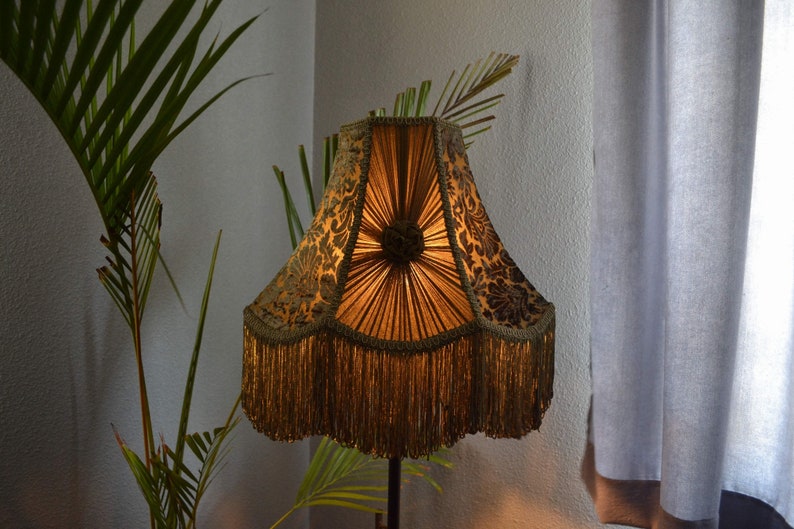 olive lampshade/table lamp/designer lamp/victorian lamp/pendant shade/chiffon shade/handcrafted lamp/floor lampshade/brasso lampshade/shade image 1