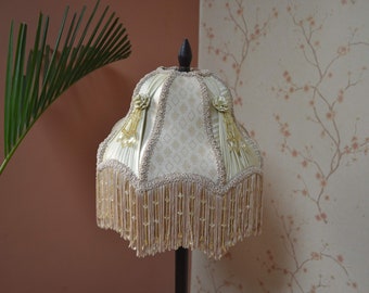 lampshade beige lampshade victorian lampshade/table lamp/floor lampshade/designer lampshade/retro shade/bedside lampshade/classic lampshade