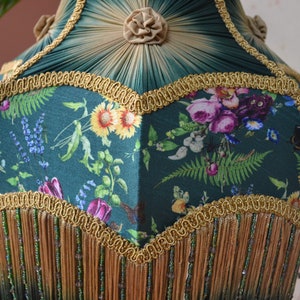 lampshade/secret garden shade/fabric lampshade/table lamp/floor lampshade/ceiling lampshade/printed lampshade/silk lampshade/retro lampshade image 8