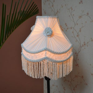 lampshade white lampshade fringe lampshade/victorian lampshade/table lamp/floor lampshade/ceiling lampshade/printed lampshade/silk lampshade