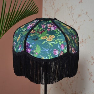 lampshade/secret garden lampshade/green lampshade/table lampshade/floor lampshade/ceiling lampshade/printed lampshade/silk/retro lampshade
