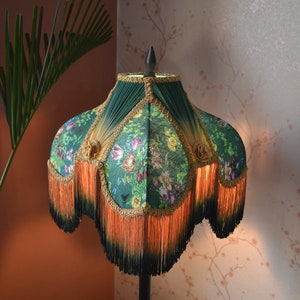 lampshade secret garden lampshade/victorian lampshade/table lamp/floor lampshade/ceiling lampshade/printed lampshade/silk lampshade/shade