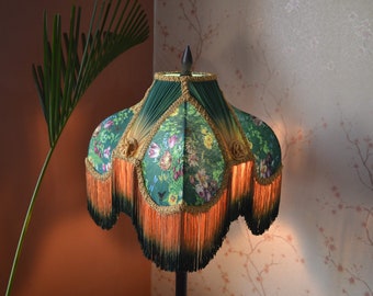 lampshade secret garden lampshade/victorian lampshade/table lamp/floor lampshade/ceiling lampshade/printed lampshade/silk lampshade/shade