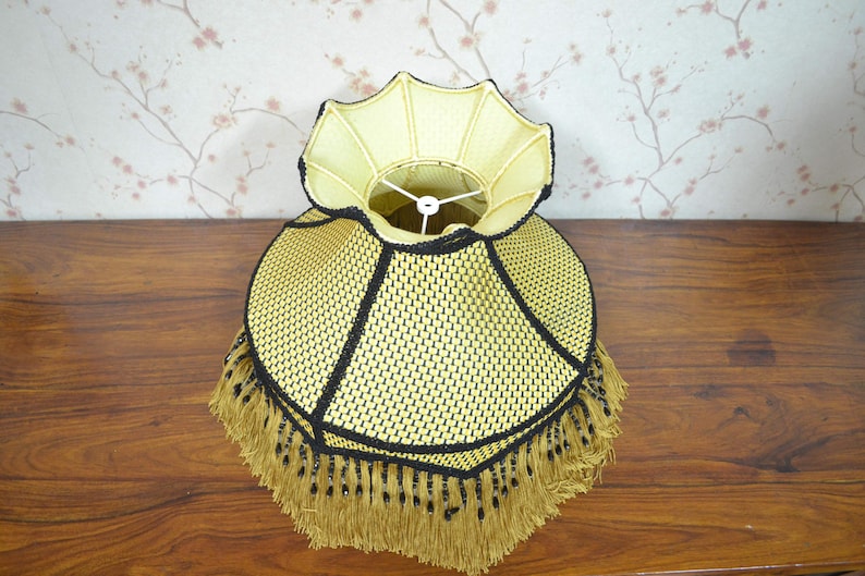 Gold Lace Lampshade: Victorian Bell Shade - Thumbnail 5