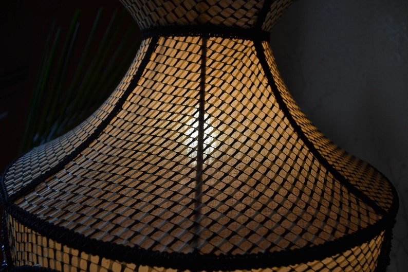 lampshade/gold black lampshade/table lampshade/floor lampshade/designer lampshade/vintage lampshade/ceiling lampshade/silk lampshade/shade image 10