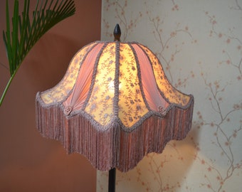Lampshade pink gold bedside lampshade/table lampshade/floor lampshade/ceiling lampshade/victorian lampshade/designer lampshade/retro shade