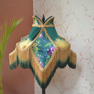 lampshade secret garden lampshade/victorian lampshade/table lamp/floor lampshade/ceiling lampshade/printed lampshade/silk lampshade/shade