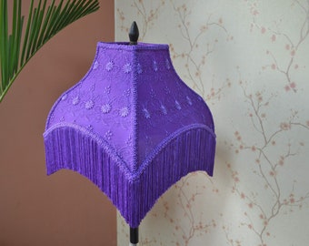 lampshade purple lampshade victorian lampshade/table lamp/floor lampshade/ceiling lampshade/classic lampshade/vintage shade/retro lampshade