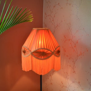 Lampshade orange lampshade table lampshade fabric lampshade silk lampshade scallop lampshade floor lampshade bell lampshade retro lampshade