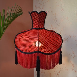 Lampshade burgundy black bedside lampshade table lampshade/floor lampshade/ceiling lampshade/victorian lampshade/designer lampshade/shade