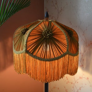 Lampshade antique gold lampshade/table lampshade/floor lampshade/ceiling lampshade/victorian lampshade/designer lampshade/retro lampshade