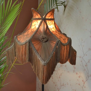 lampshade gold lampshade victorian lampshade fringe shade/table lamp/floor lampshade/designer lampshade/pendant lampshade/bedside lampshade