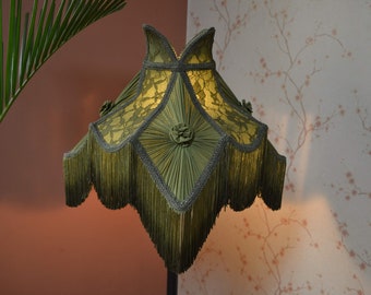 Lampshade/olive green lampshade/bedside lampshade/table lampshade/floor lampshade/ceiling lampshade/victorian lampshade/designer lampshade