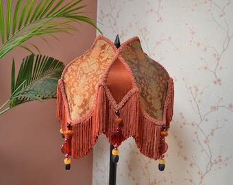lampshade orange table lampshade bedside lampshade floor lamp victorian shade ceiling lampshade vintage lampshade luxury lighting gift shade