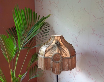 gold lampshade/table lamp/designer lamp/victorian lamp/smoking lampshade/chiffon lampshade/handcrafted lamp/handmade lamp/silk shade/shade