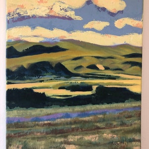 Landscape, acrylic painting, 30 x 40 cm - &quot;Mountain landscape_23&quot;
