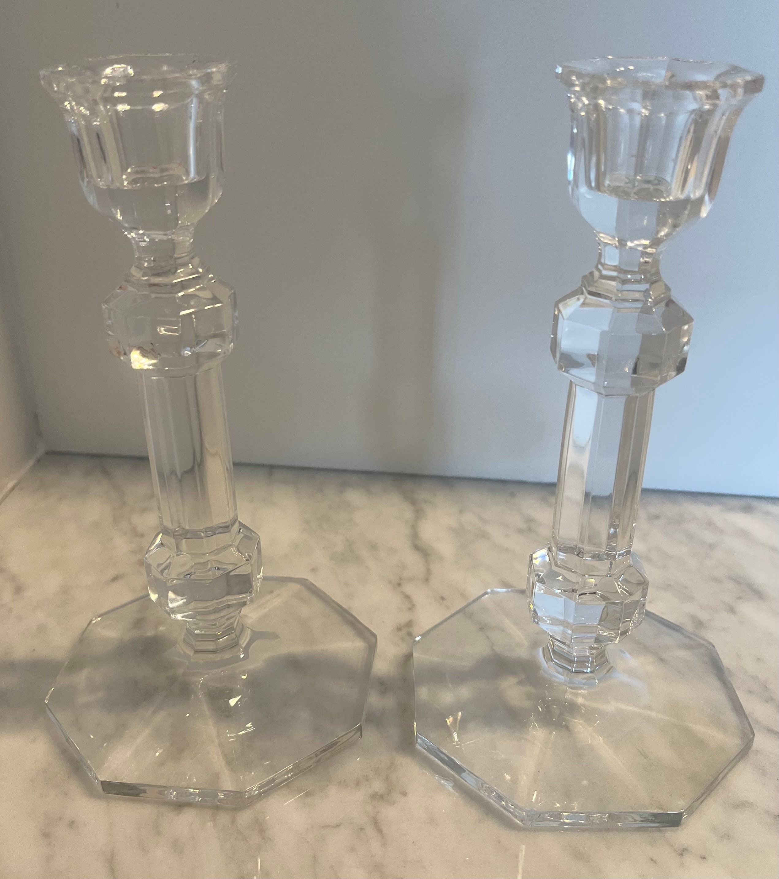 Claus Joseph Riedel Austrian Crystal Candle Stick Holders With Etsy