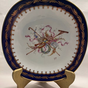 Limoges France Hand Painted Plate - circa 1894 to 1931