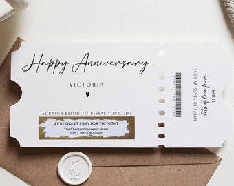Gift Ticket | Happy Anniversary | Scratch and Reveal | Anniversary Gift | Gift Token | Surprise Gift