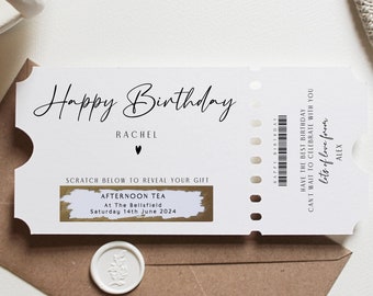 Gift Ticket | Happy Birthday | Scratch and Reveal | Birthday Gift | Gift Token | Surprise Gift