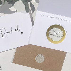 à gratter de proposition | carte personnalisée | Gratter et révéler | J'ai une petite question à vous demander | Seras-tu mon