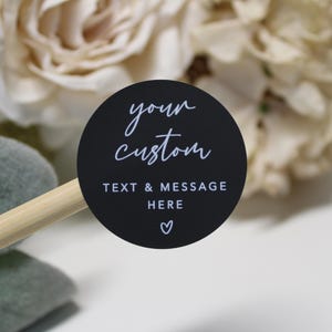 Foglio di adesivi personalizzati / Adesivi personalizzati / Adesivi con testo personalizzato / Adesivi bianchi, trasparenti satinati, marroni Kraft, crema, neri