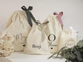 Personalised Gift Bags | Luxury Cotton Drawstring Bags | Choice of Ribbon Colours | Favour Bags | Party Bags | Multipack | Bulk & Wholesale