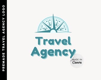 Customizable Travel Agency Logo | Canva Template (Digital Download)