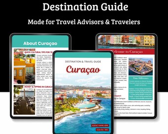 Curaçao Reisbestemmingsgids | Canva-sjabloon voor reisbureaus (digitale download)