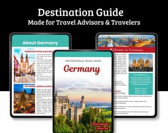 Duitsland Reisbestemmingsgids | Canva-sjabloon voor reisbureaus (digitale download)