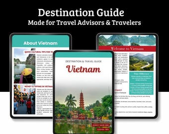 Vietnam Travel Destination Guide | Canva Template for Travel Agents (Digital Download)