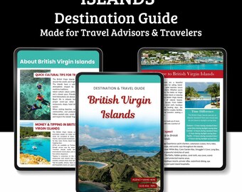 Reisbestemmingsgids Britse Maagdeneilanden | Canva-sjabloon voor reisbureaus (digitale download)