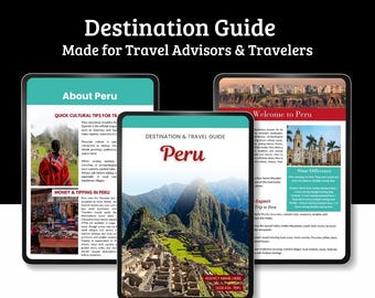 Peru Travel Destination Guide | Canva Template for Travel Agents (Digital Download)