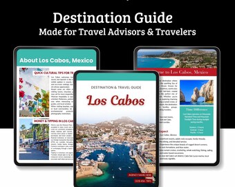 Los Cabos, Mexico (Cabo) Reisbestemmingengids | Canva-sjabloon voor reisbureaus (digitale download)