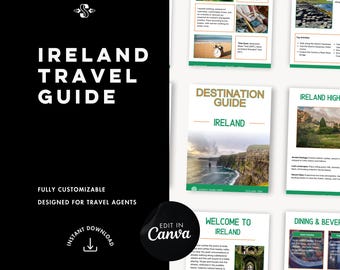 Ireland Travel Guide | Canva Template for Travel Agents (Digital Download)