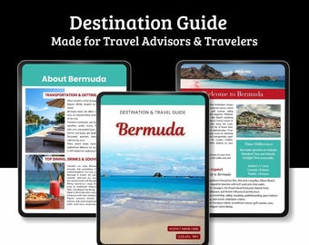 Bermuda Travel Destination Guide | Canva Template for Travel Agents (Digital Download)