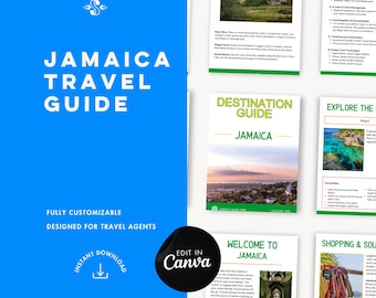Jamaica Travel Guide | Editable Canva Template for Travel Agents (Digital Download)